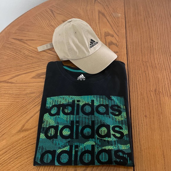 Adidas set of T-shirt and hat Men Sz XL (18/20) gently used - Picture 12 of 12